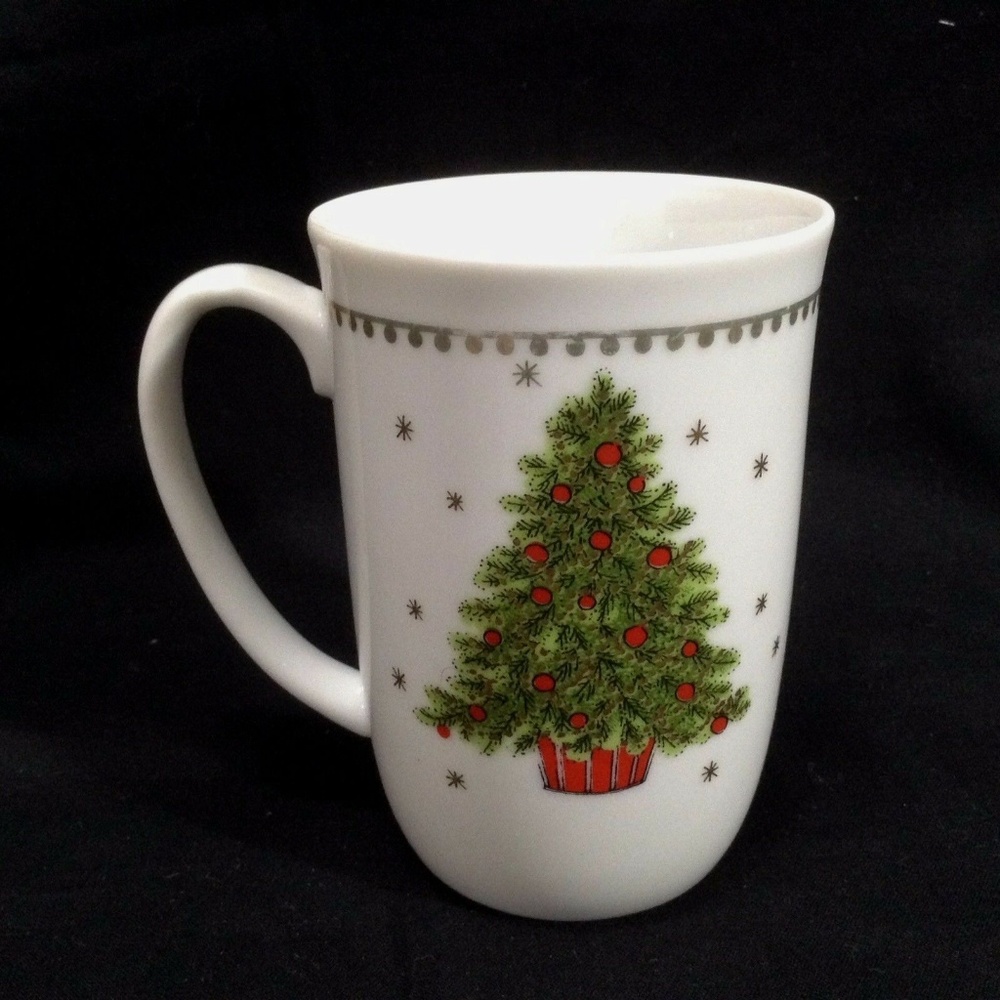 George Good Christmas Tree Holiday Gold Mug